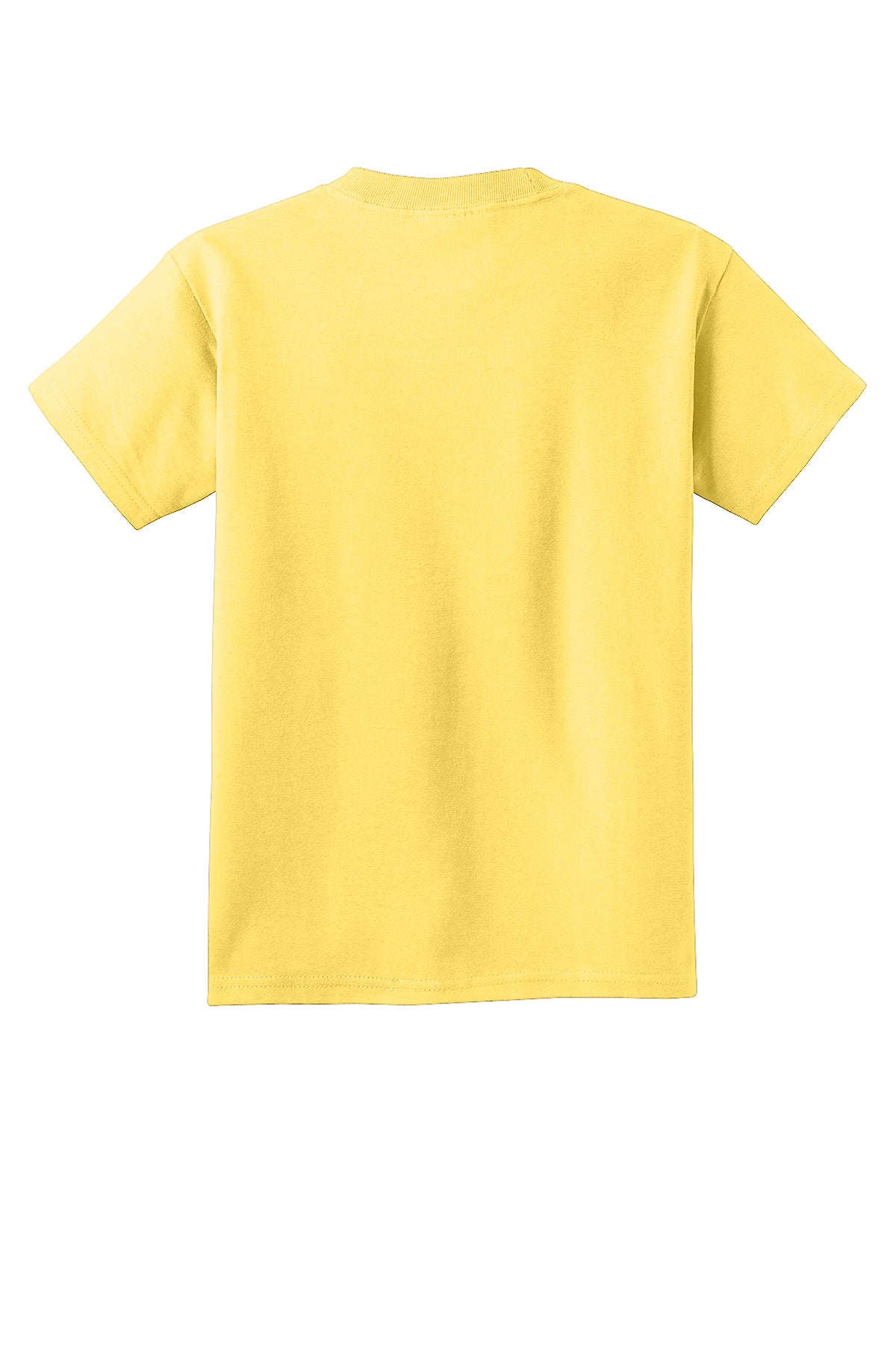 Port & Company PC54Y Youth Core Cotton Tee, Yellow, Flat back