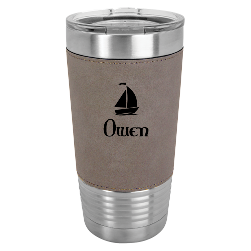 20 oz Leatherette Polar Camel Tumbler - Grey