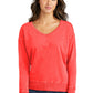 Port & Co ™  Women's Beach Wash ®  Garment-Dyed V-Neck Sweatshirt LPC098V