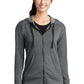 Sport-Tek  ®  Women's PosiCharge  ®  Tri-Blend Wicking Fleece Full-Zip Hooded Jacket LST293