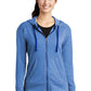 Sport-Tek  ®  Women's PosiCharge  ®  Tri-Blend Wicking Fleece Full-Zip Hooded Jacket LST293