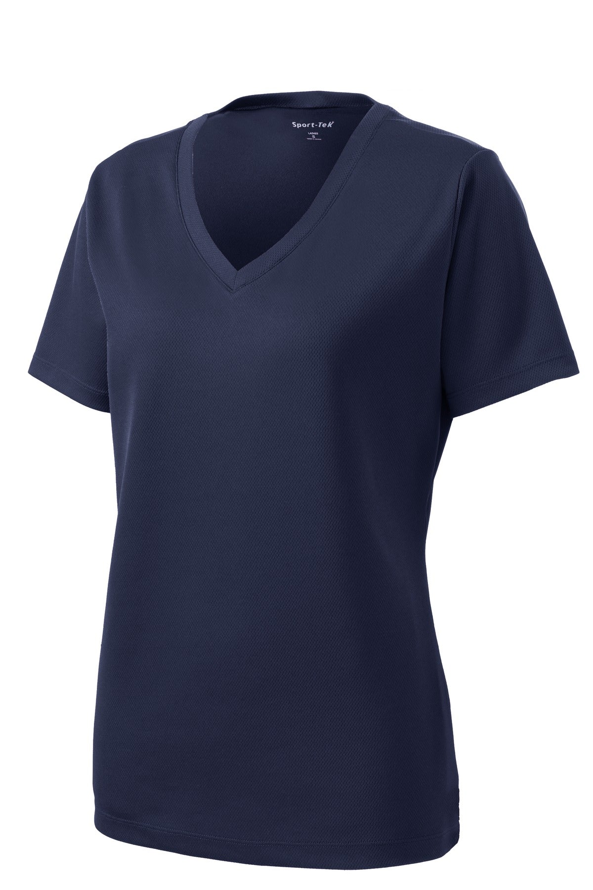 Sport-Tek Women's PosiCharge RacerMesh V-Neck Tee LST340 - True Navy - Front (flat)