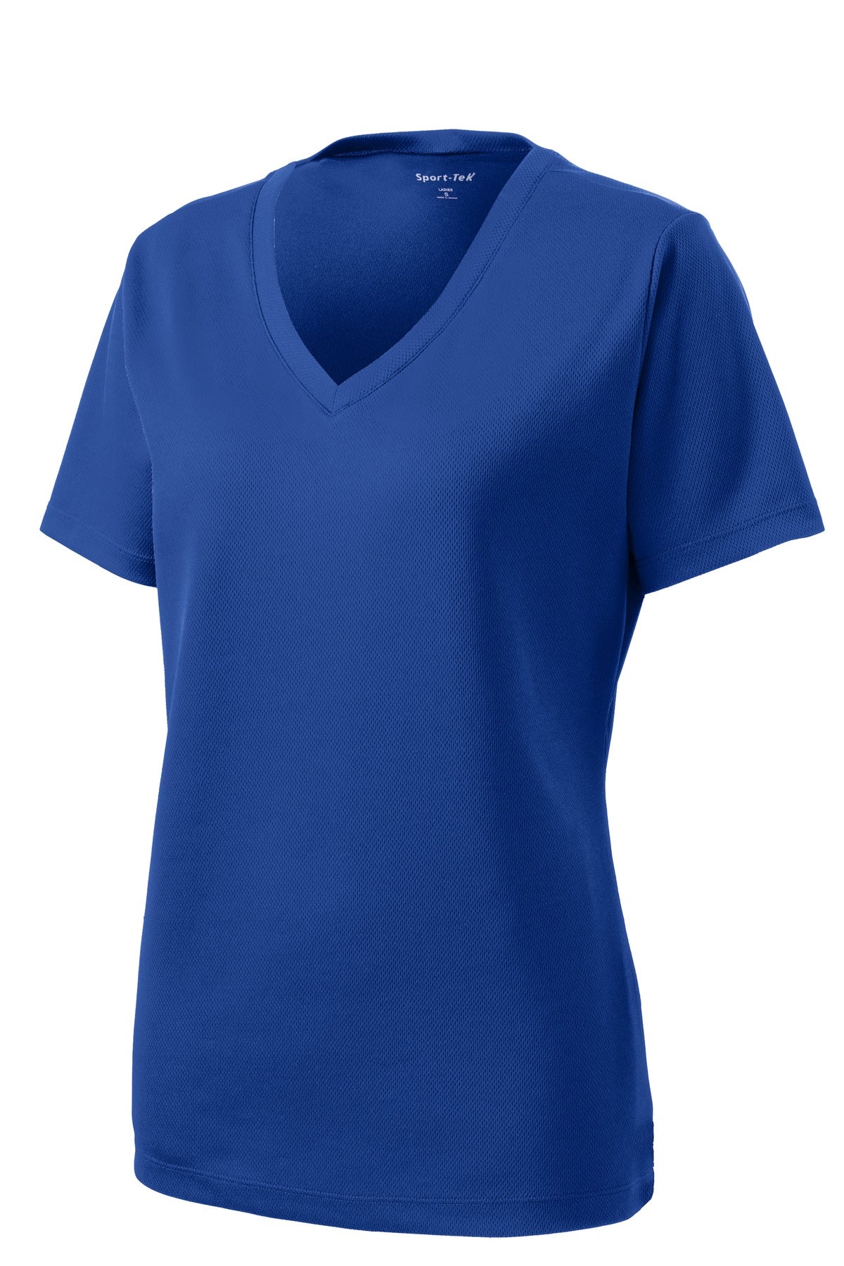 Sport-Tek Women's PosiCharge RacerMesh V-Neck Tee LST340 - True Royal - Front (flat)