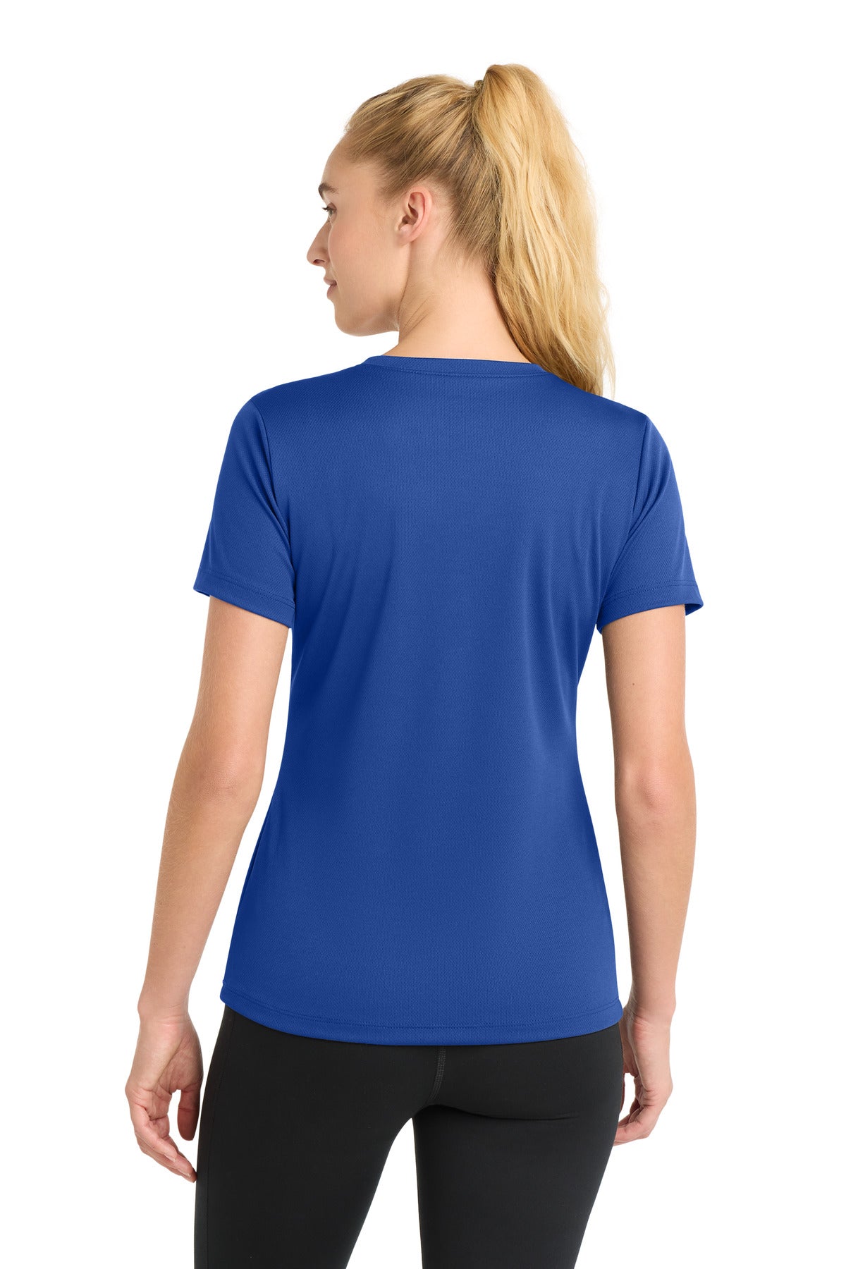 Sport-Tek Women's PosiCharge RacerMesh V-Neck Tee LST340 - True Royal - Back