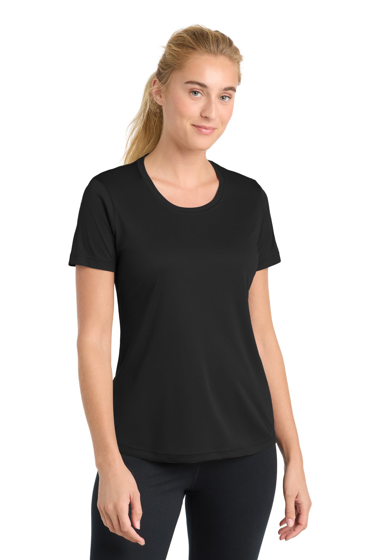 Sport-Tek Women's PosiCharge Competitor Tee LST350 - Black - Front