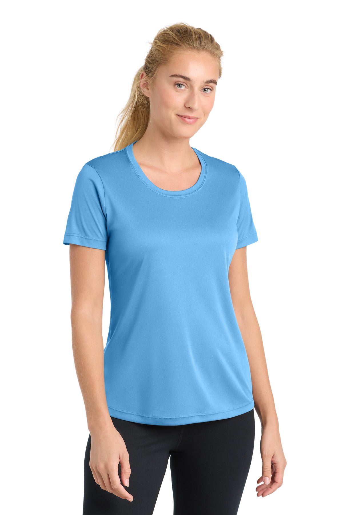 Sport-Tek Women's PosiCharge Competitor Tee LST350 - Carolina Blue - Front