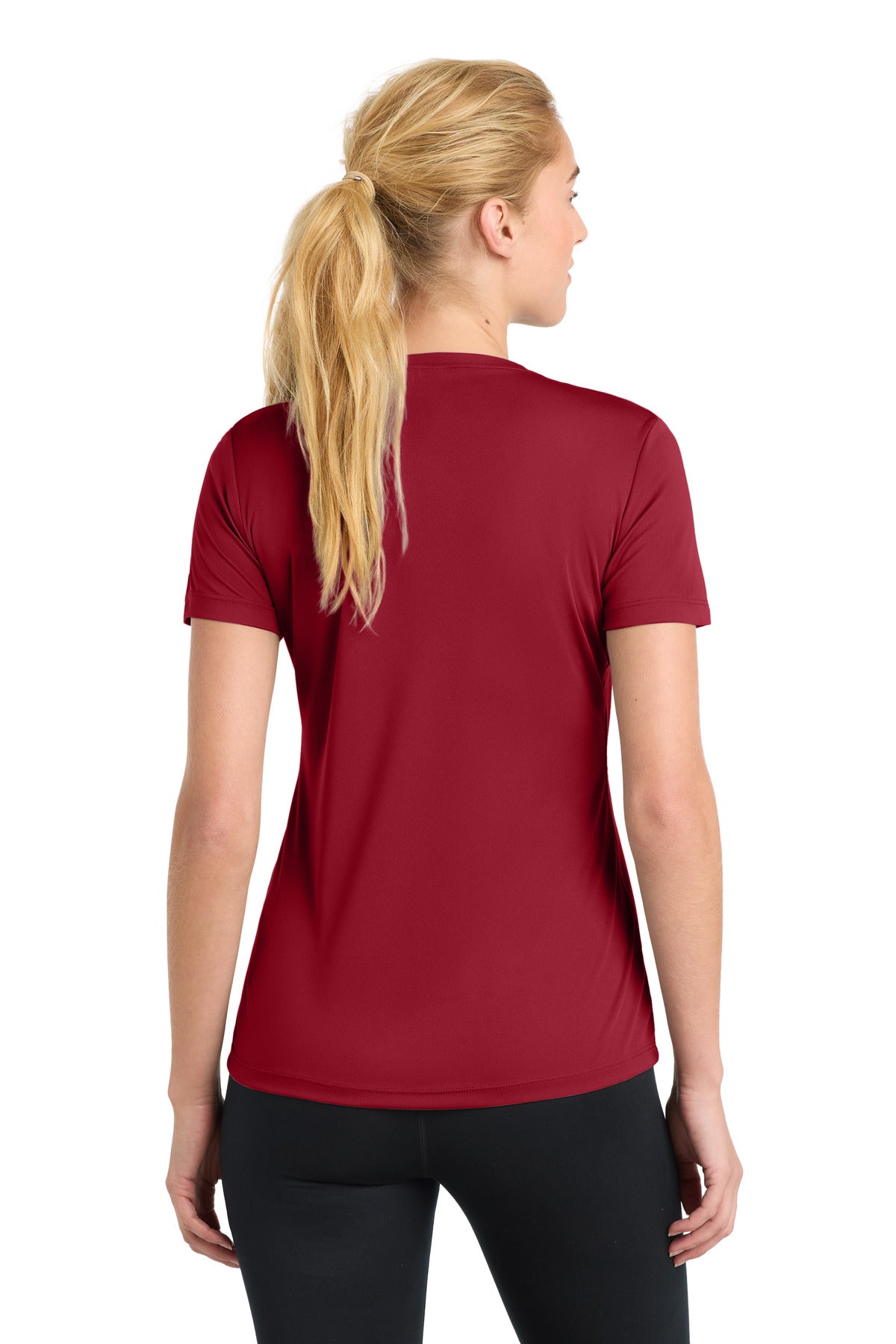 Sport-Tek Women's PosiCharge Competitor Tee LST350 - Deep Red - Back
