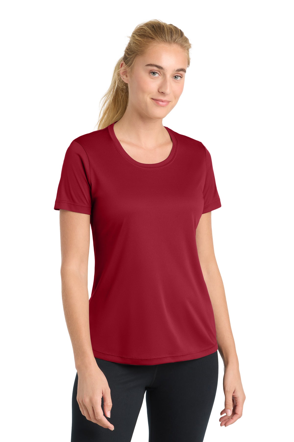 Sport-Tek Women's PosiCharge Competitor Tee LST350 - Deep Red - Front