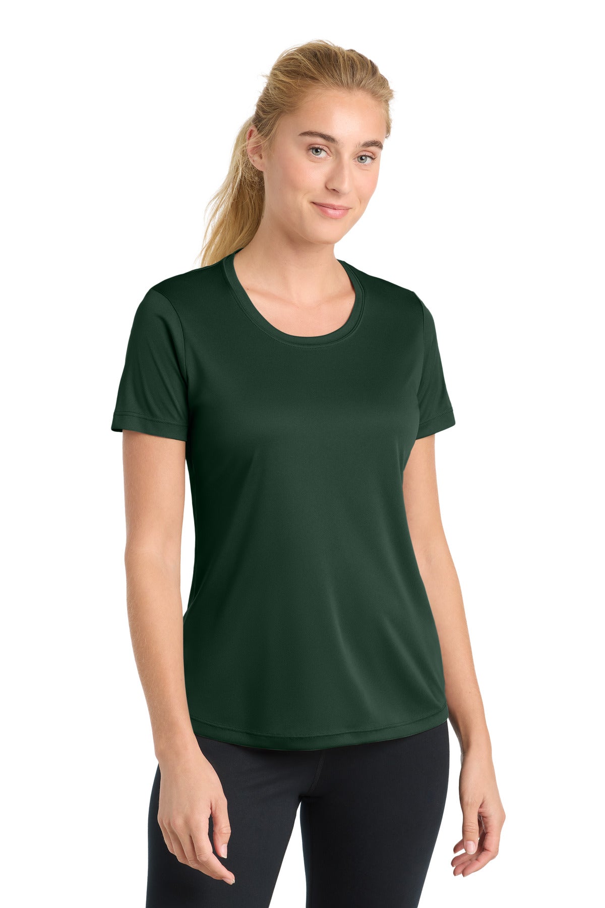 Sport-Tek Women's PosiCharge Competitor Tee LST350 - Forest Green - Front