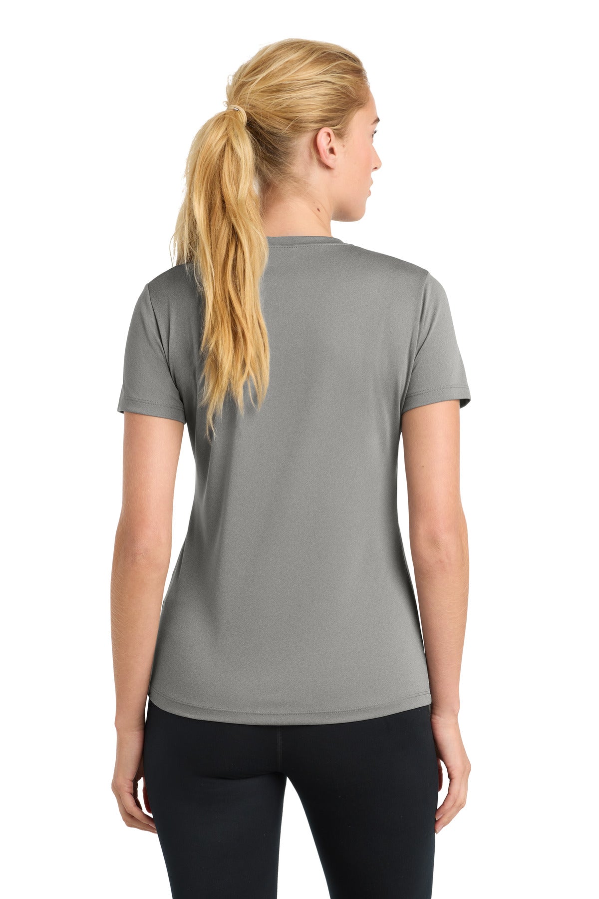 Sport-Tek Women's PosiCharge Competitor Tee LST350 - Grey Concrete Heather - Back