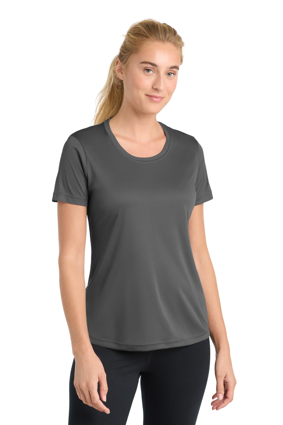 Sport-Tek Women's PosiCharge Competitor Tee LST350 - Iron Grey - Front