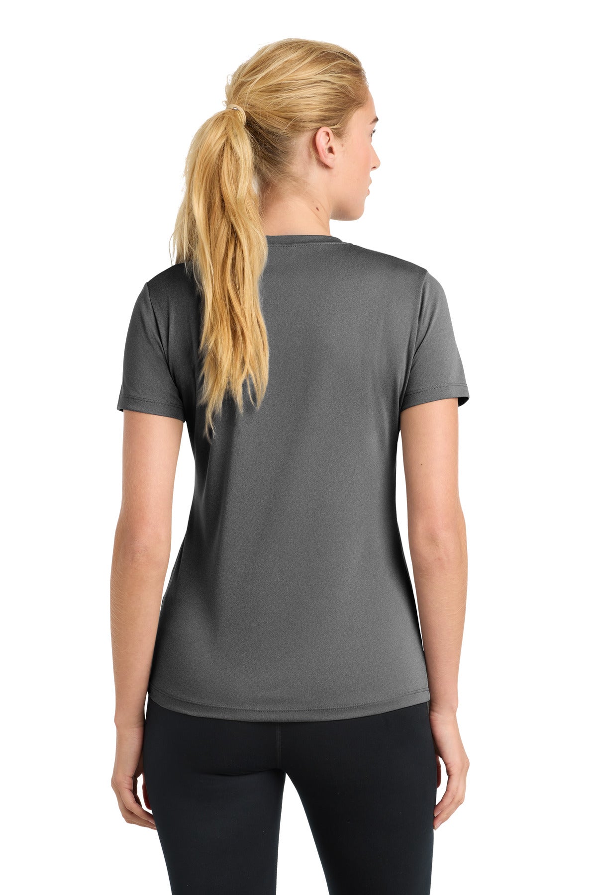 Sport-Tek Women's PosiCharge Competitor Tee LST350 - Iron Grey Heather - Back