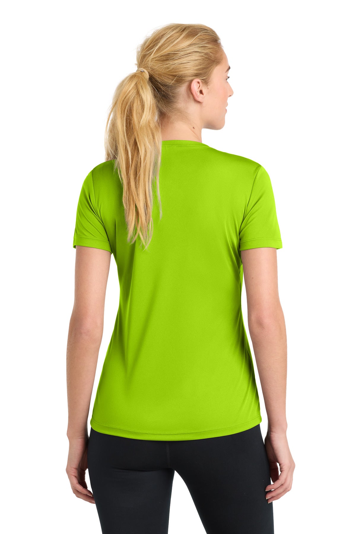 Sport-Tek Women's PosiCharge Competitor Tee LST350 - Lime Shock - Back