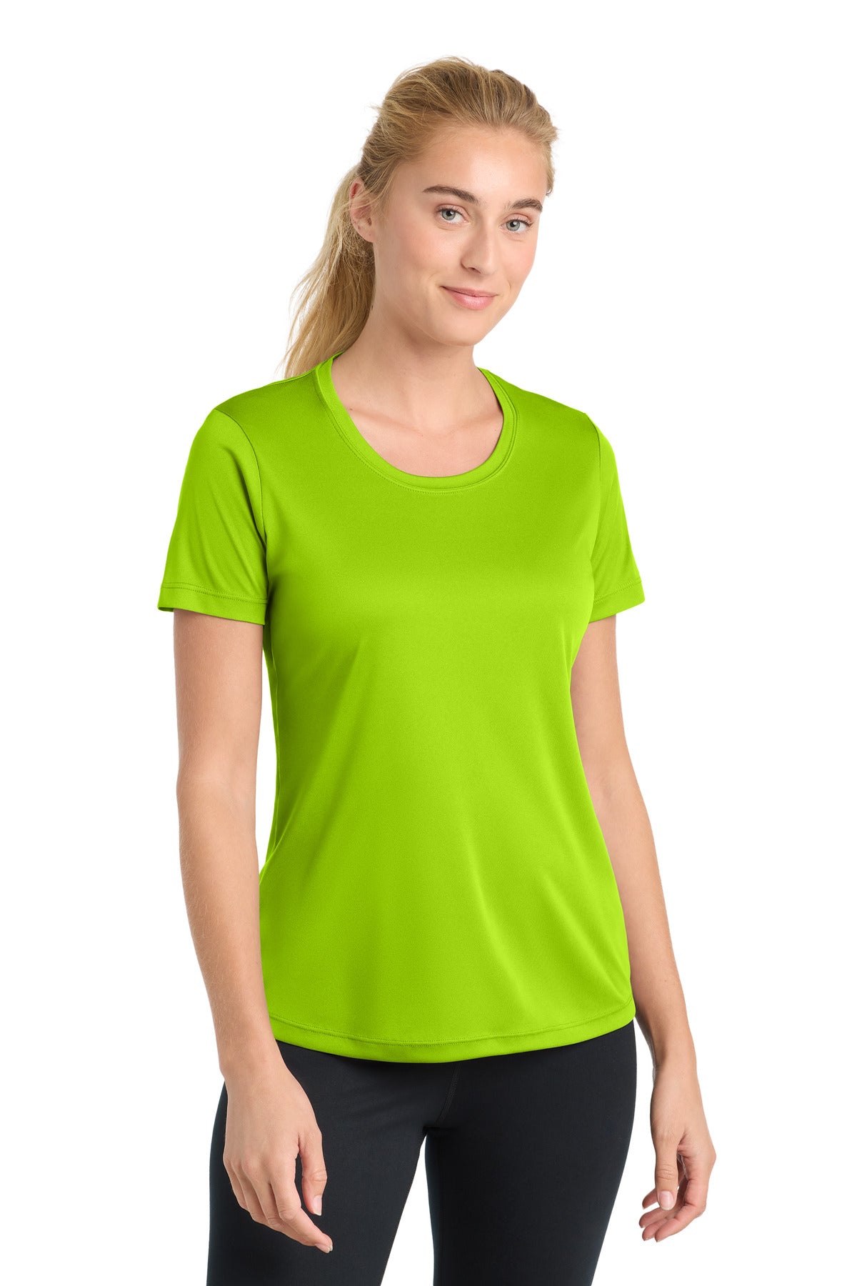 Sport-Tek Women's PosiCharge Competitor Tee LST350 - Lime Shock - Front