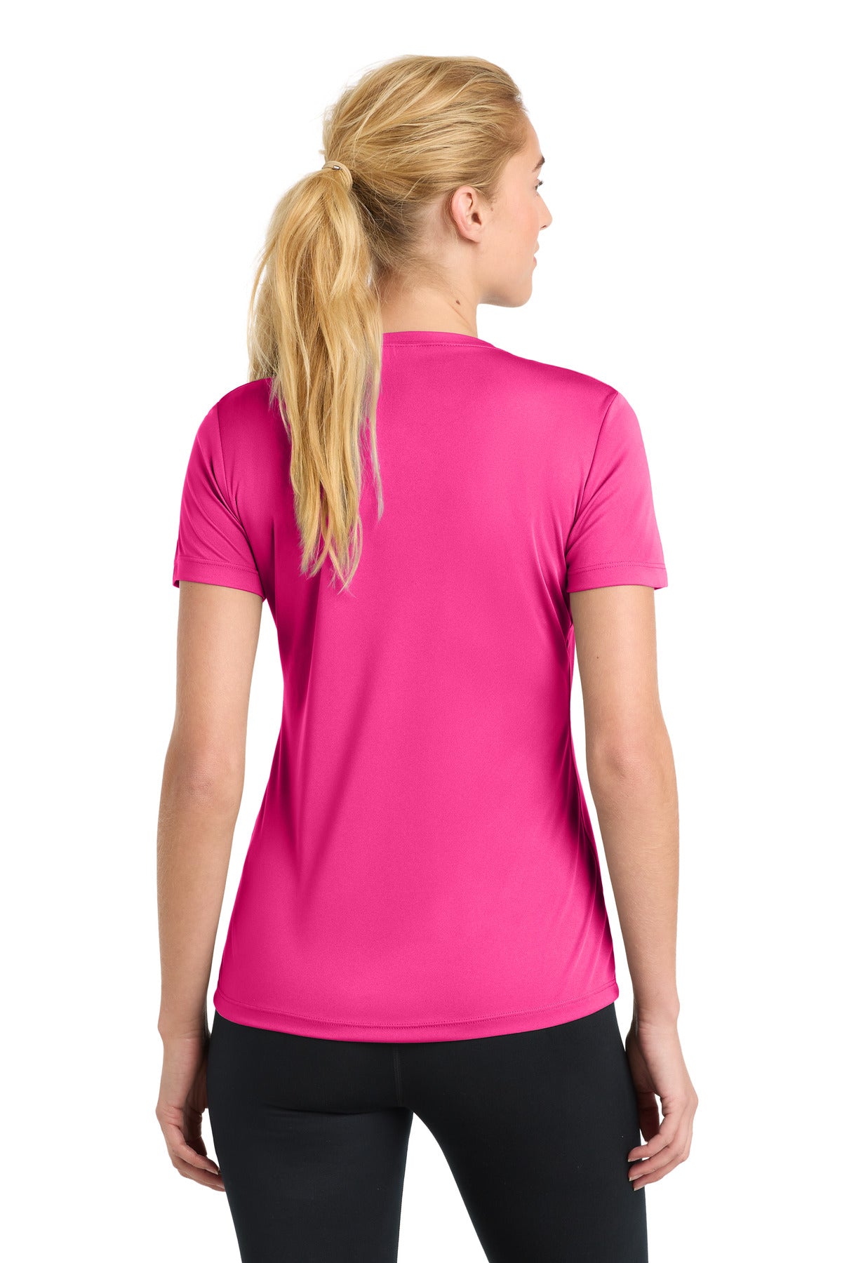 Sport-Tek Women's PosiCharge Competitor Tee LST350 - Neon Pink - Back