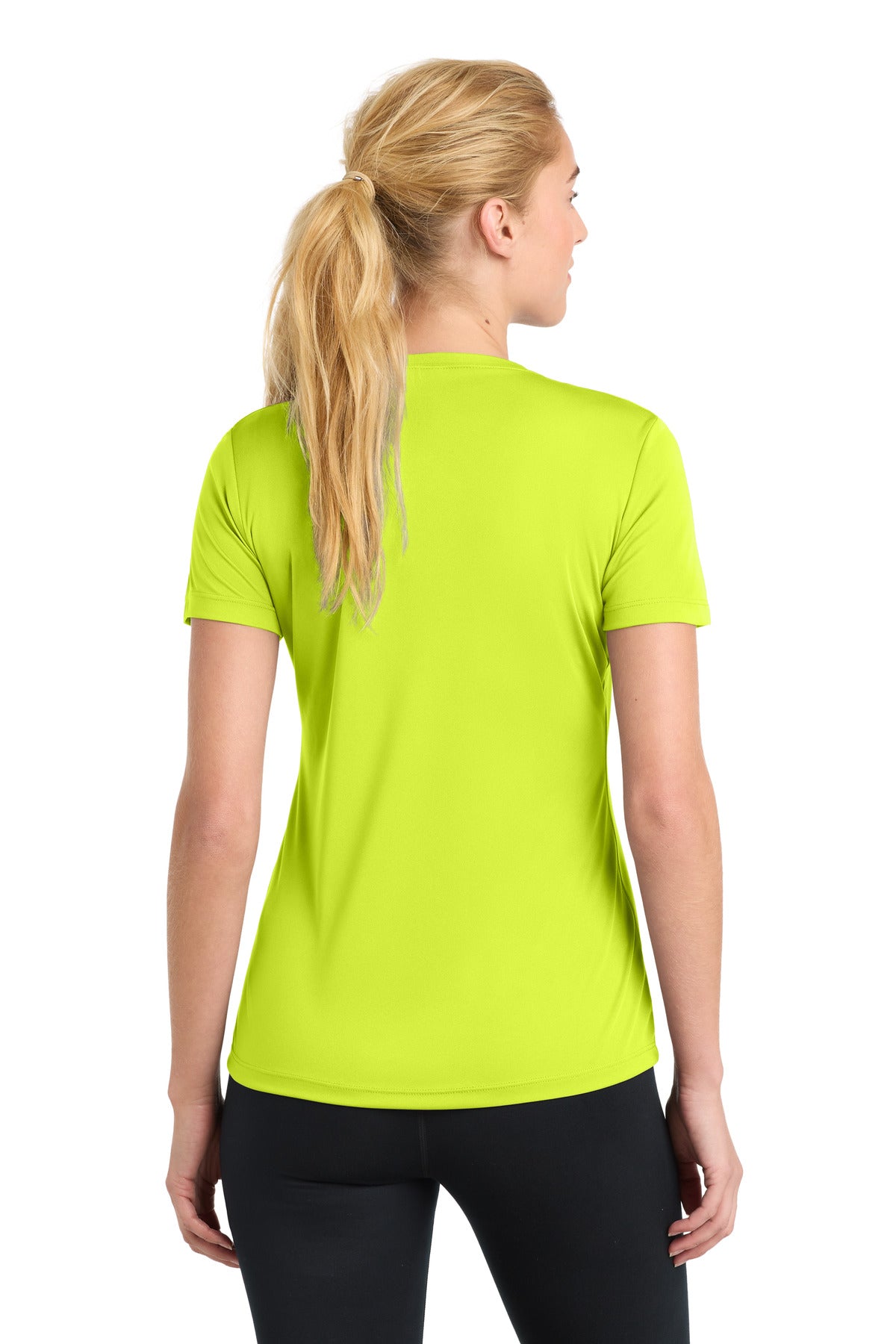 Sport-Tek Women's PosiCharge Competitor Tee LST350 - Neon Yellow - Back