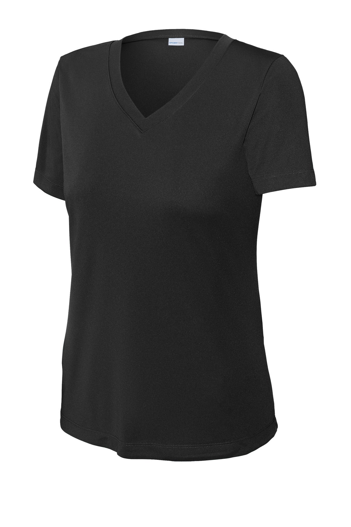 Sport-Tek Women's PosiCharge Competitor V-Neck Tee LST353 - Black - Front (flat)