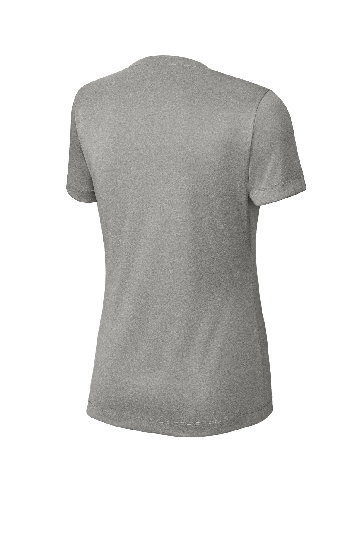 Sport-Tek Women's PosiCharge Competitor V-Neck Tee LST353 - Grey Concrete Heather - Back (flat)