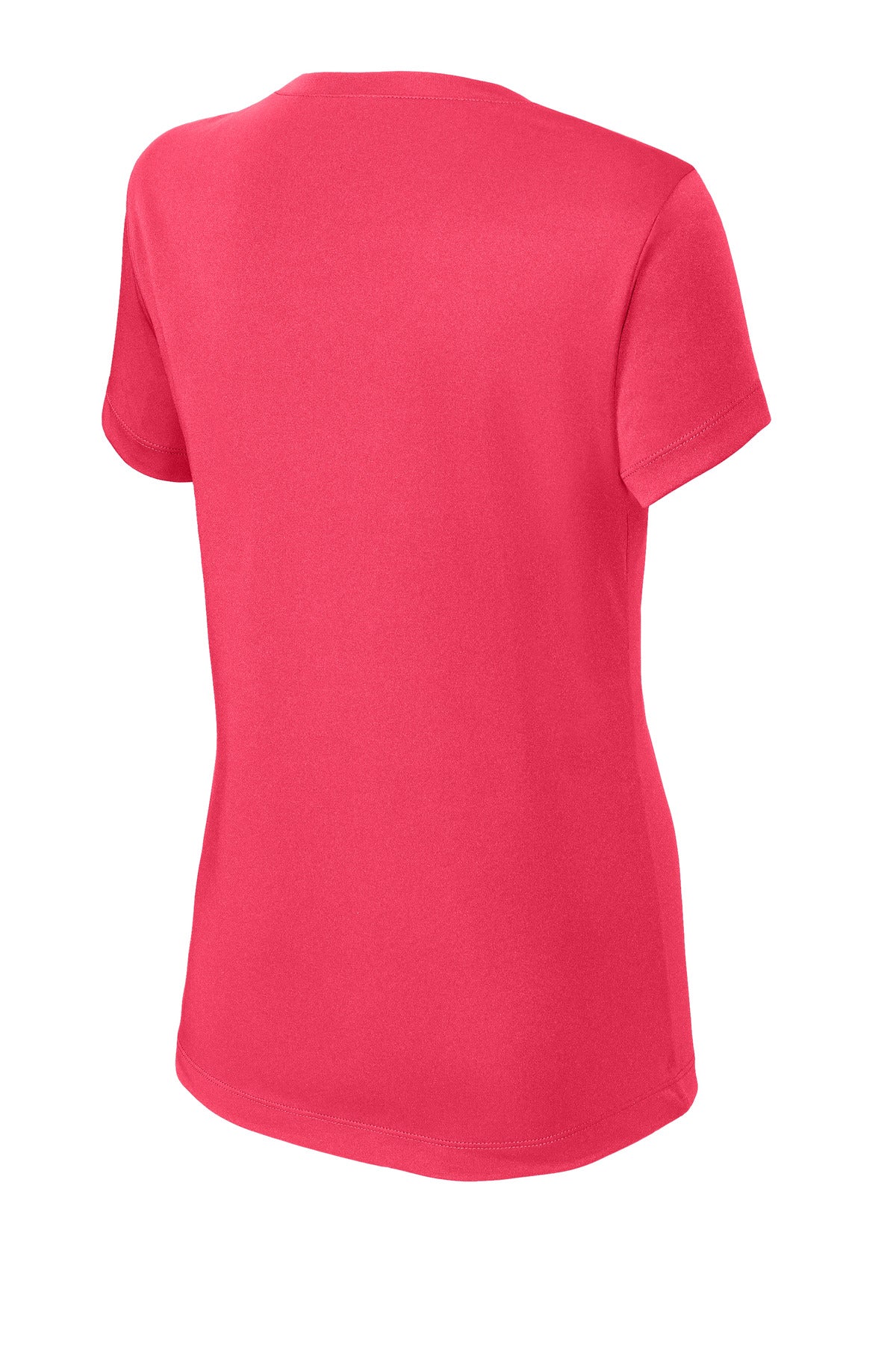 Sport-Tek Women's PosiCharge Competitor V-Neck Tee LST353 - Hot Coral - Back (flat)