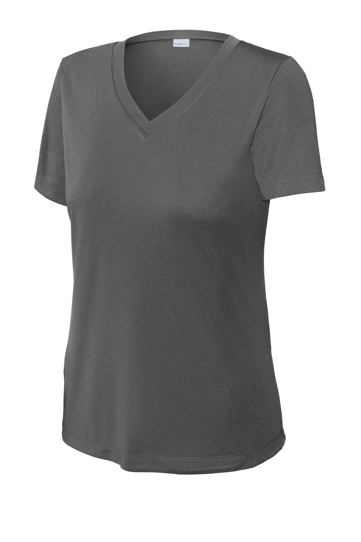 Sport-Tek Women's PosiCharge Competitor V-Neck Tee LST353 - Iron Grey - Front (flat)
