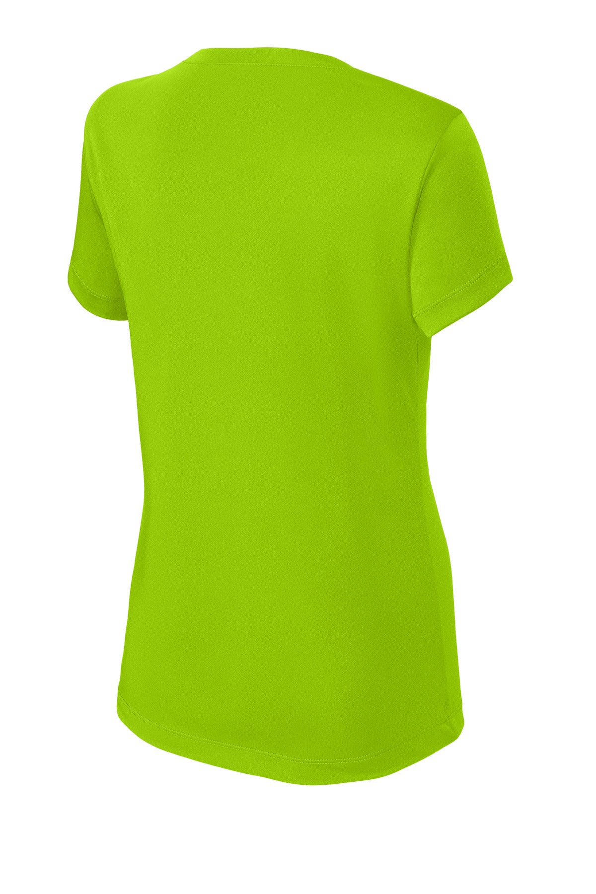 Sport-Tek Women's PosiCharge Competitor V-Neck Tee LST353 - Lime Shock - Back (flat)
