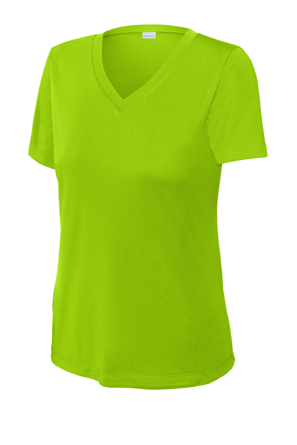 Sport-Tek Women's PosiCharge Competitor V-Neck Tee LST353 - Lime Shock - Front (flat)