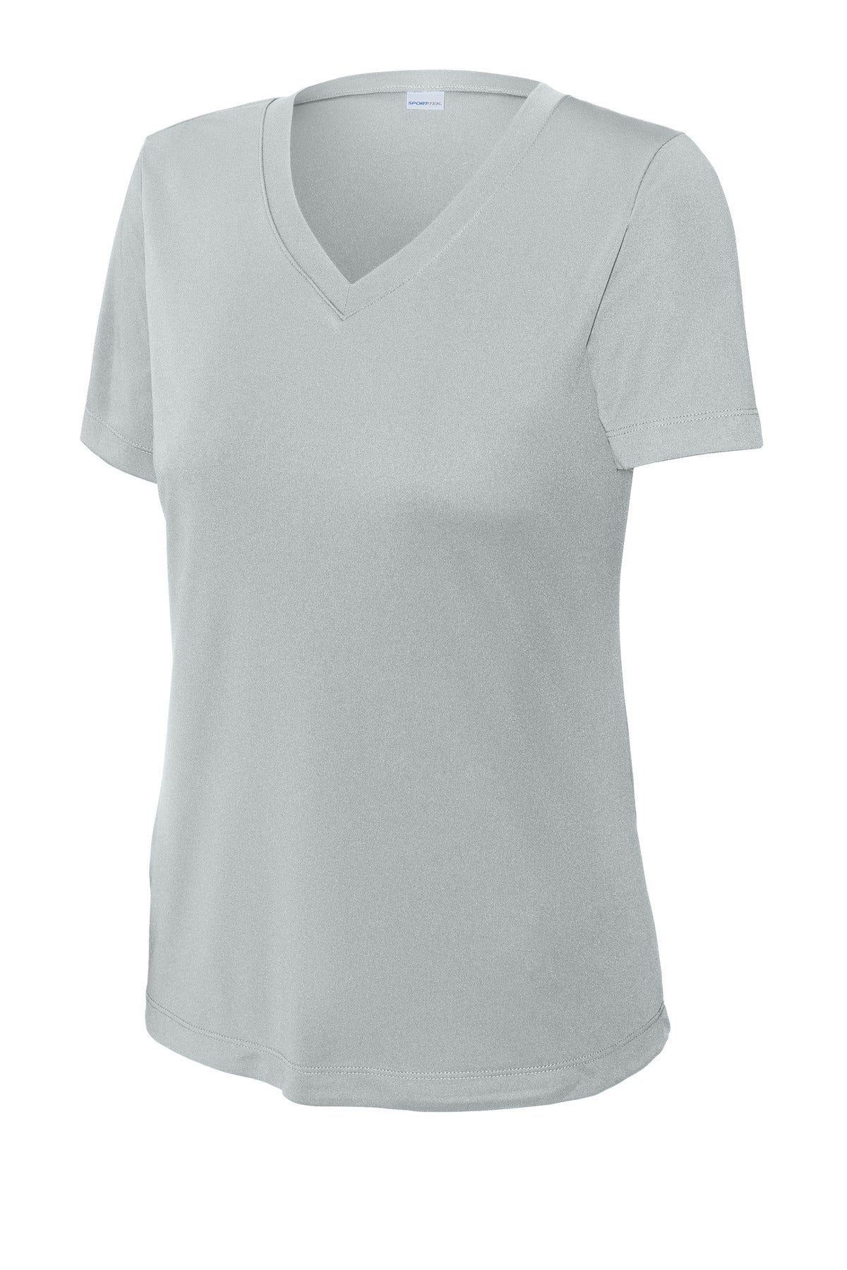 Sport-Tek Women's PosiCharge Competitor V-Neck Tee LST353 - Silver - Front (flat)