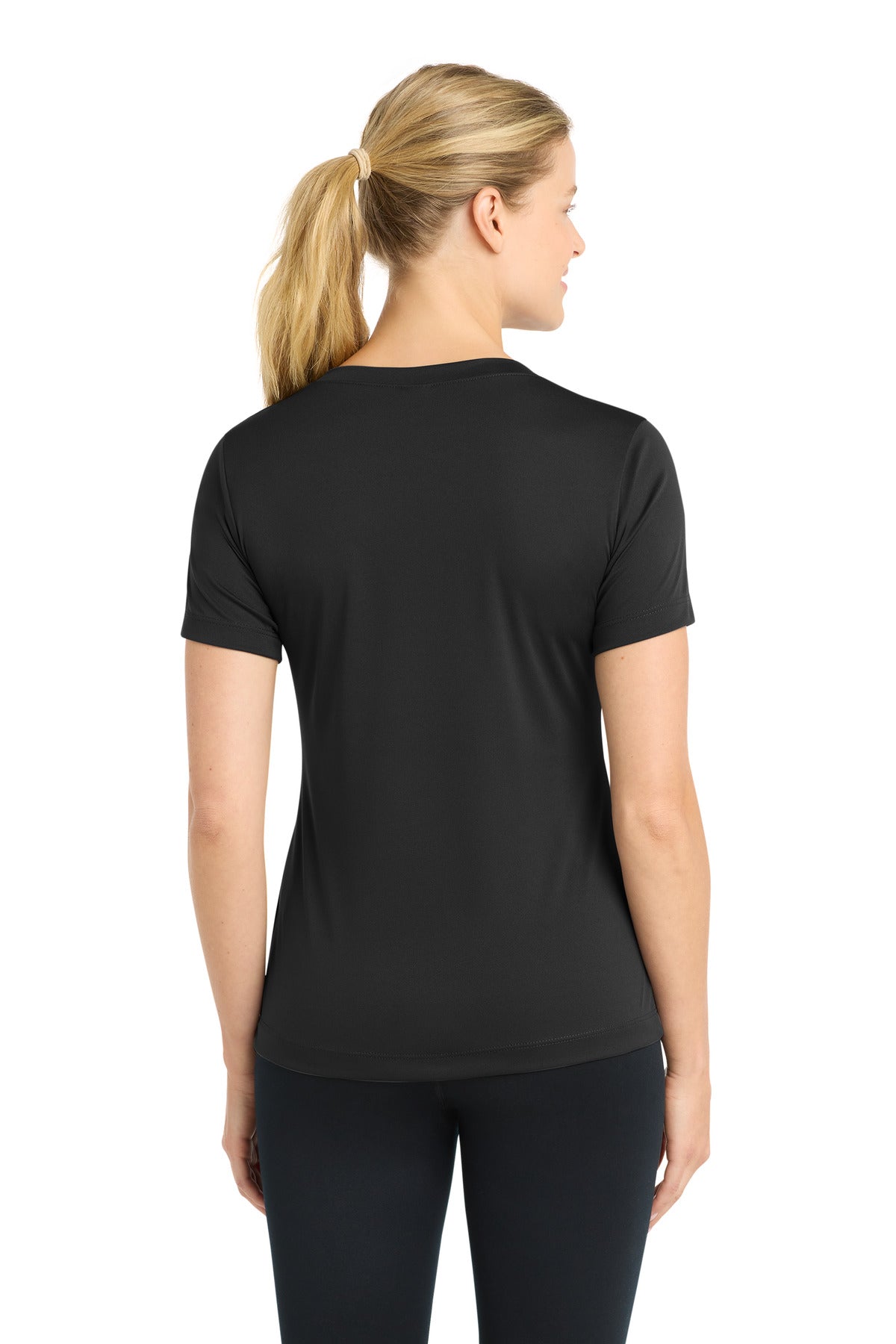 Sport-Tek Women's PosiCharge Competitor V-Neck Tee LST353 - Black - Back