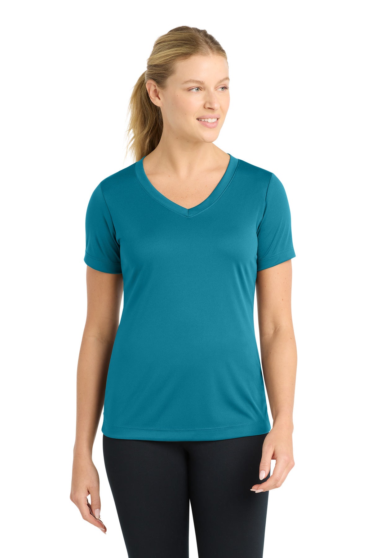 Sport-Tek Women's PosiCharge Competitor V-Neck Tee LST353 - Tropic Blue - Front
