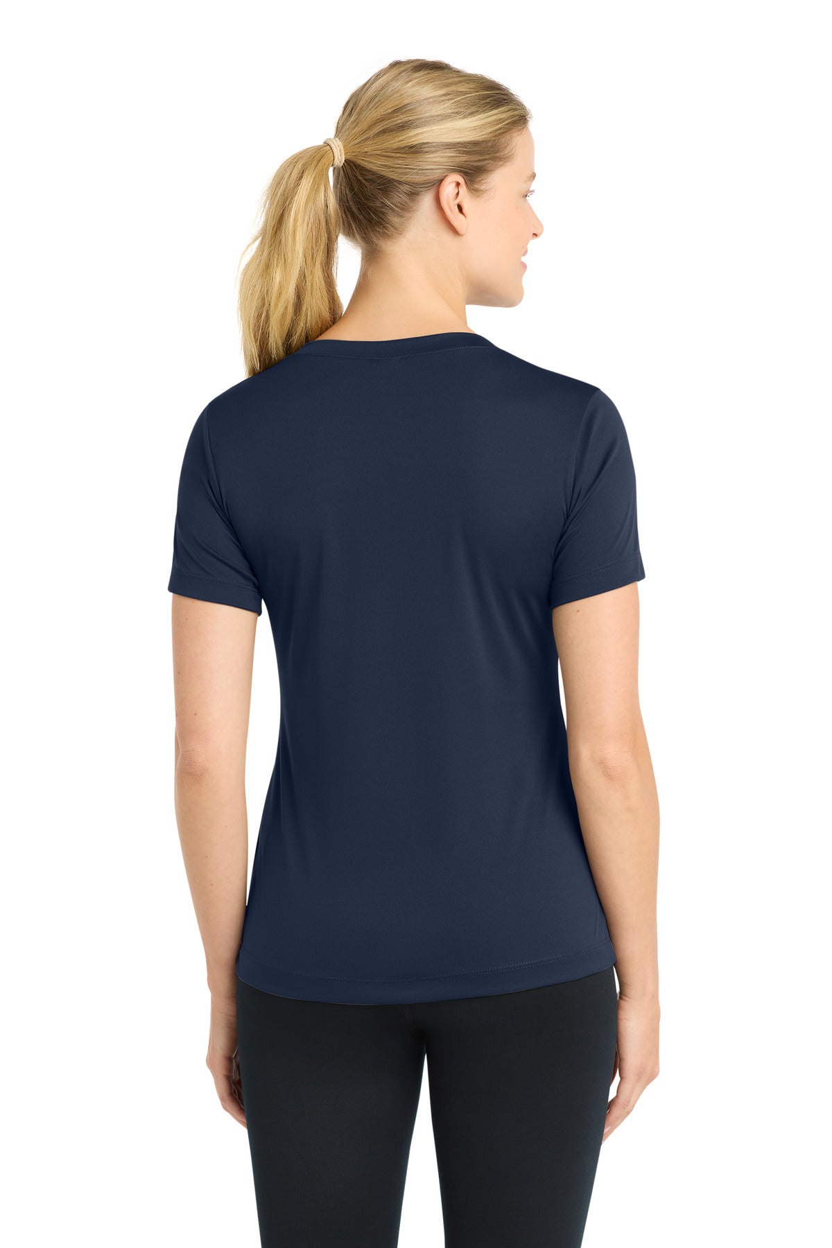 Sport-Tek Women's PosiCharge Competitor V-Neck Tee LST353 - True Navy - Back