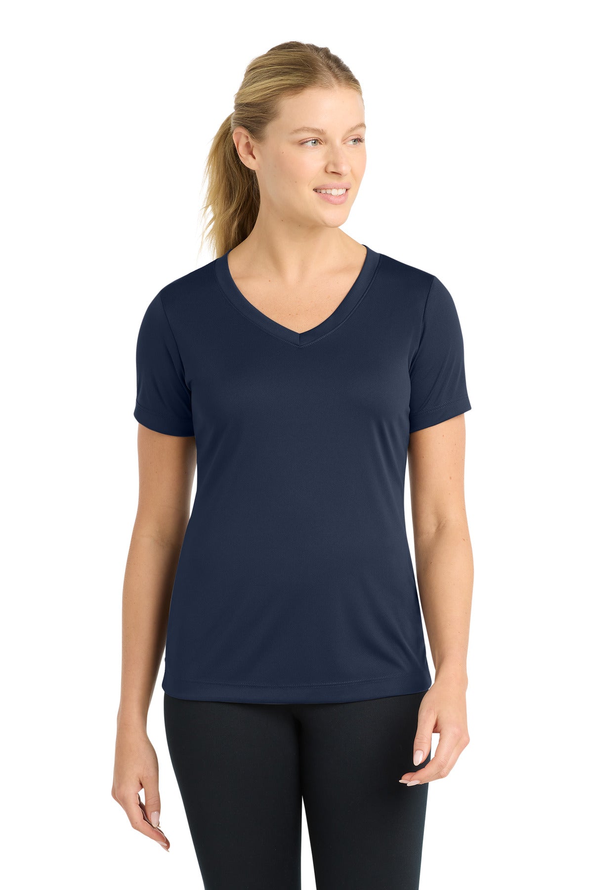 Sport-Tek Women's PosiCharge Competitor V-Neck Tee LST353 - True Navy - Front
