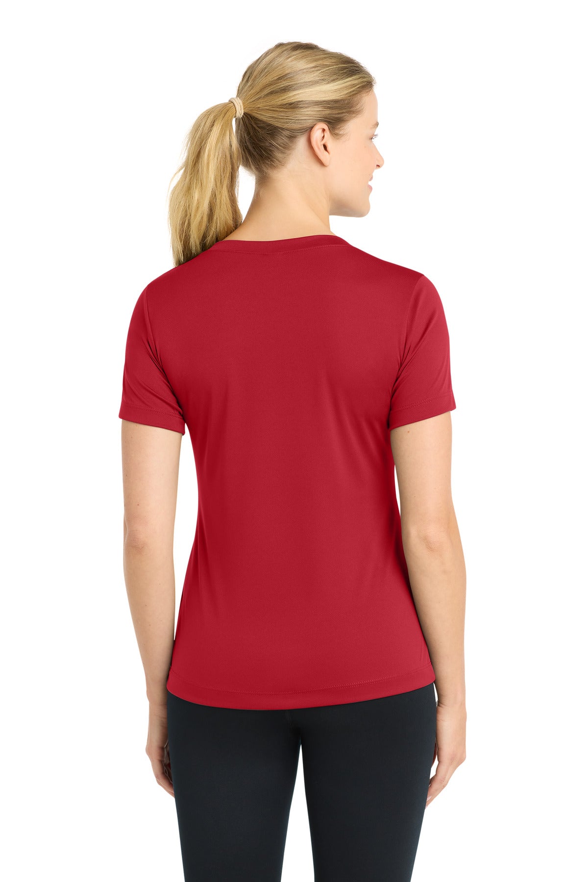 Sport-Tek Women's PosiCharge Competitor V-Neck Tee LST353 - True Red - Back
