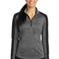 Sport-Tek ®  Women's PosiCharge ®  Electric Heather Colorblock 1/4-Zip Pullover. LST397