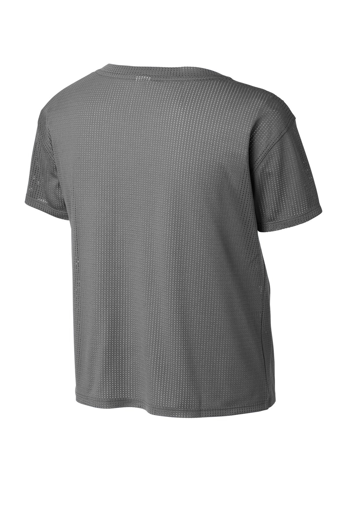 Sport-Tek Women's PosiCharge Draft Crop Tee LST411 - Dark Grey - Back (flat)
