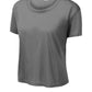 Sport-Tek Women's PosiCharge Draft Crop Tee LST411 - Dark Grey - Front (flat)