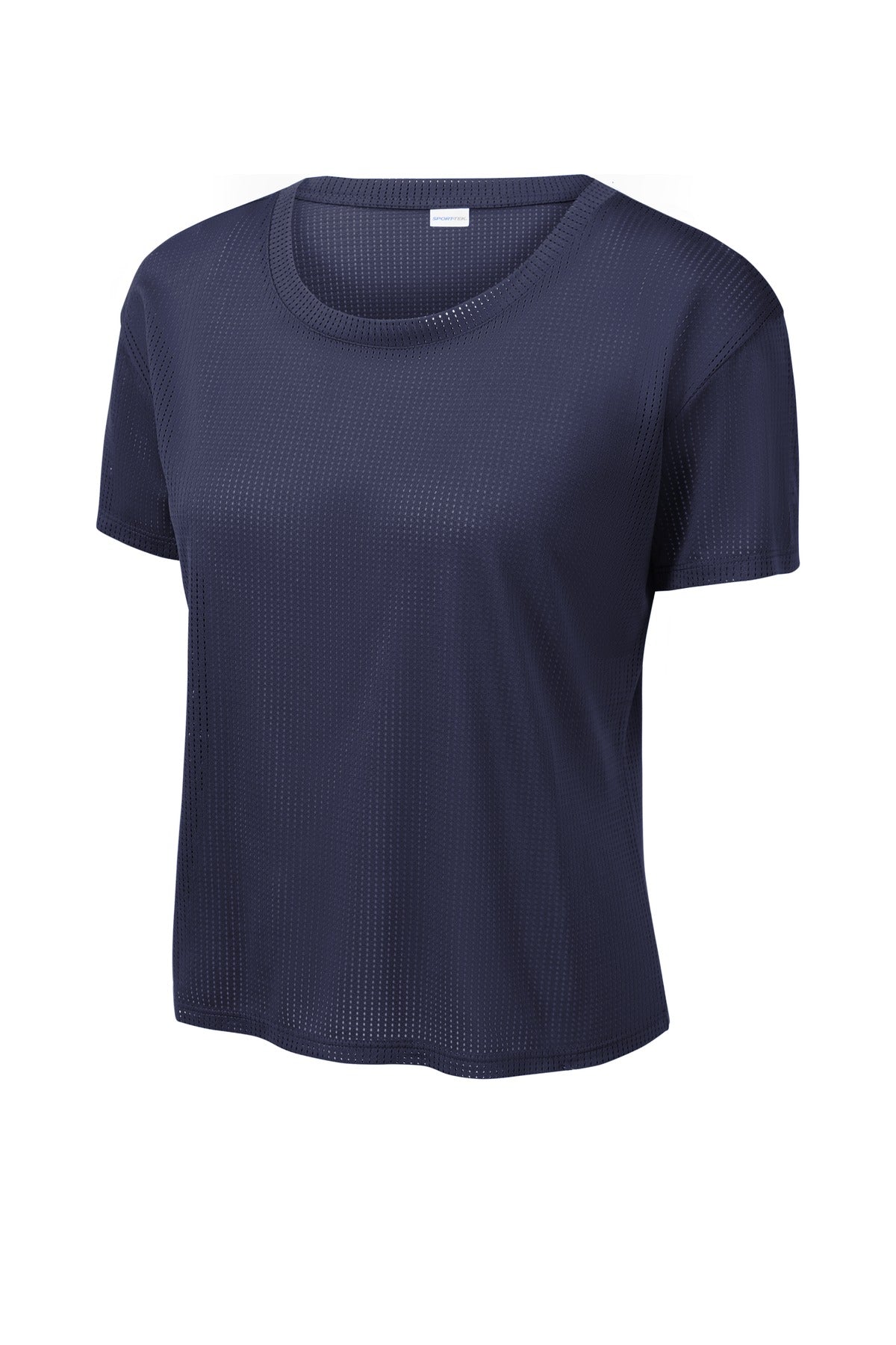 Sport-Tek Women's PosiCharge Draft Crop Tee LST411 - True Navy - Front (flat)