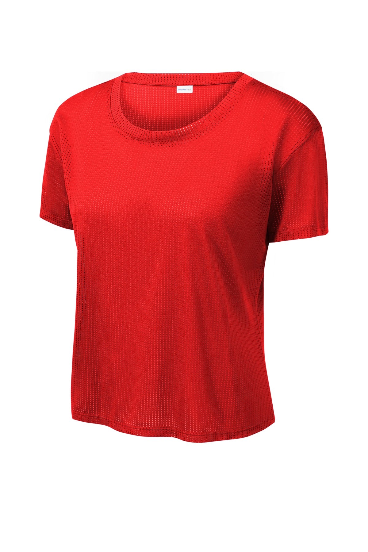 Sport-Tek Women's PosiCharge Draft Crop Tee LST411 - True Red - Front (flat)