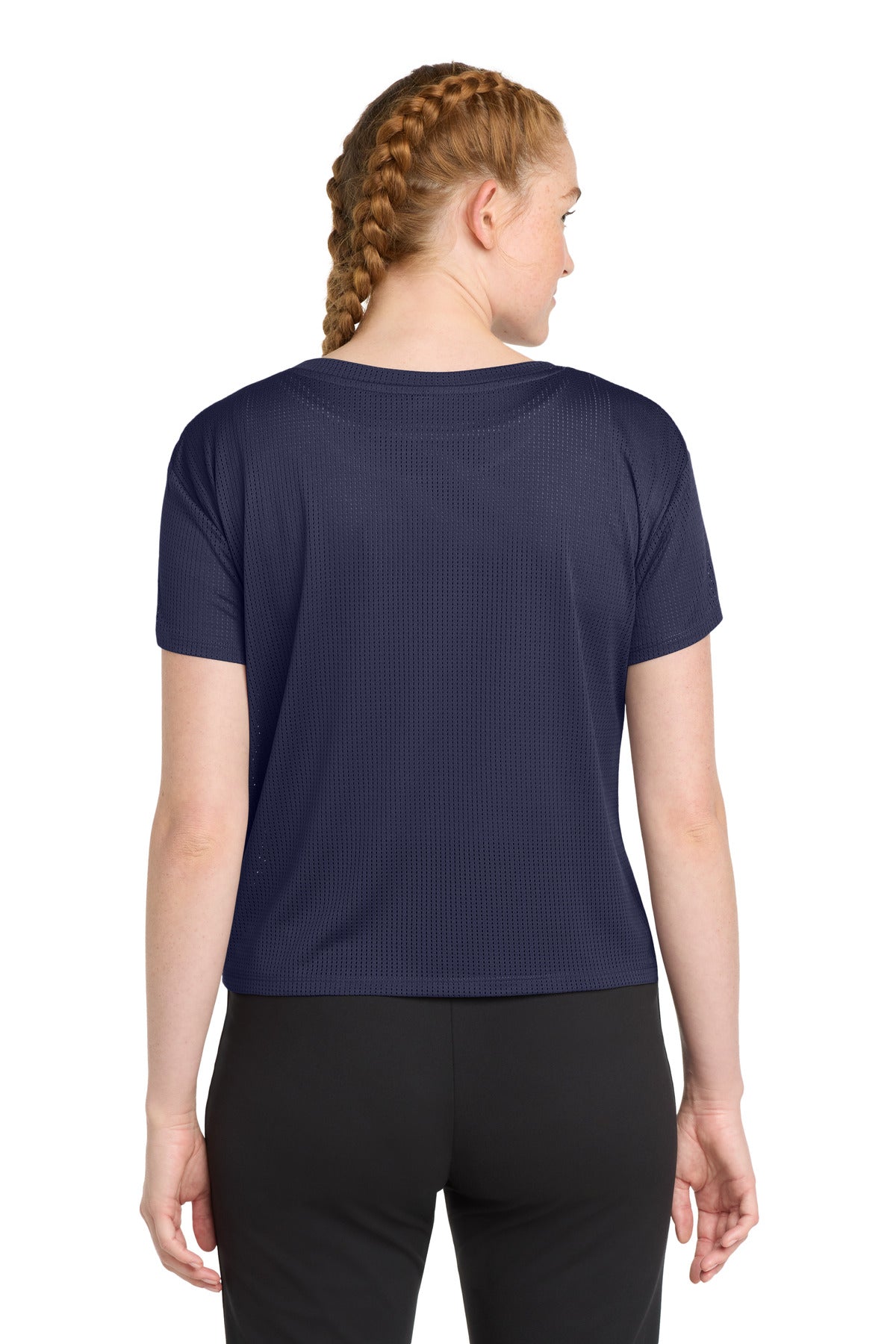 Sport-Tek Women's PosiCharge Draft Crop Tee LST411 - True Navy - Back