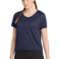 Sport-Tek Women's PosiCharge Draft Crop Tee LST411 - True Navy - Front