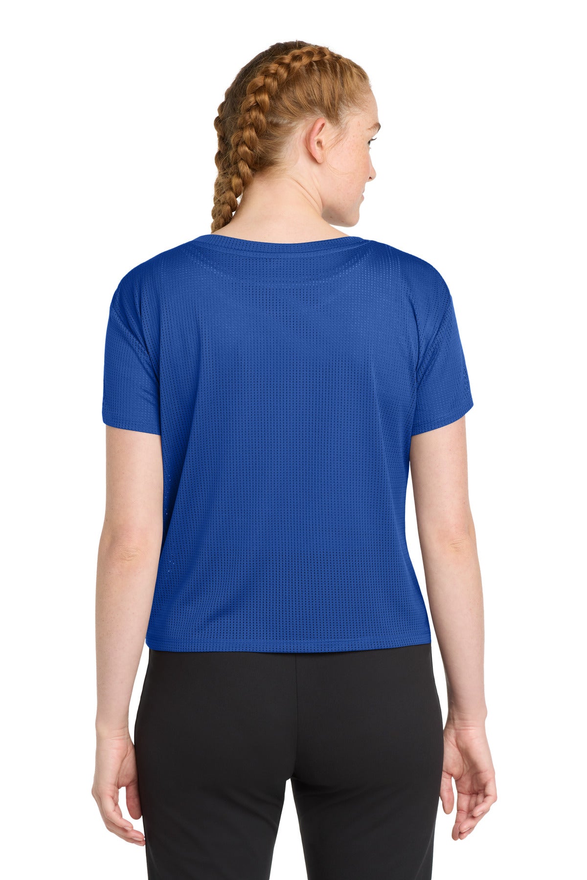 Sport-Tek Women's PosiCharge Draft Crop Tee LST411 - True Royal - Back