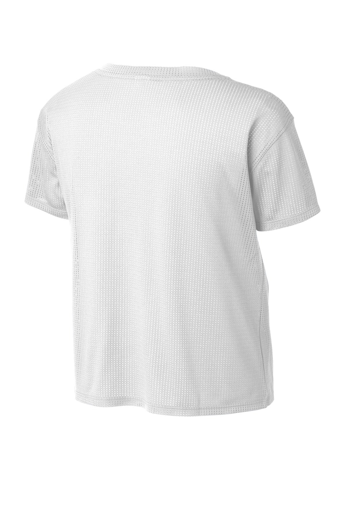 Sport-Tek Women's PosiCharge Draft Crop Tee LST411 - White - Back (flat)
