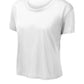 Sport-Tek Women's PosiCharge Draft Crop Tee LST411 - White - Front (flat)