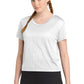 Sport-Tek Women's PosiCharge Draft Crop Tee LST411 - White - Front