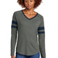 Sport-Tek ®  Women's Halftime Stripe Long Sleeve V-Neck Tee LST6043