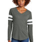 Sport-Tek ®  Women's Halftime Stripe Long Sleeve V-Neck Tee LST6043