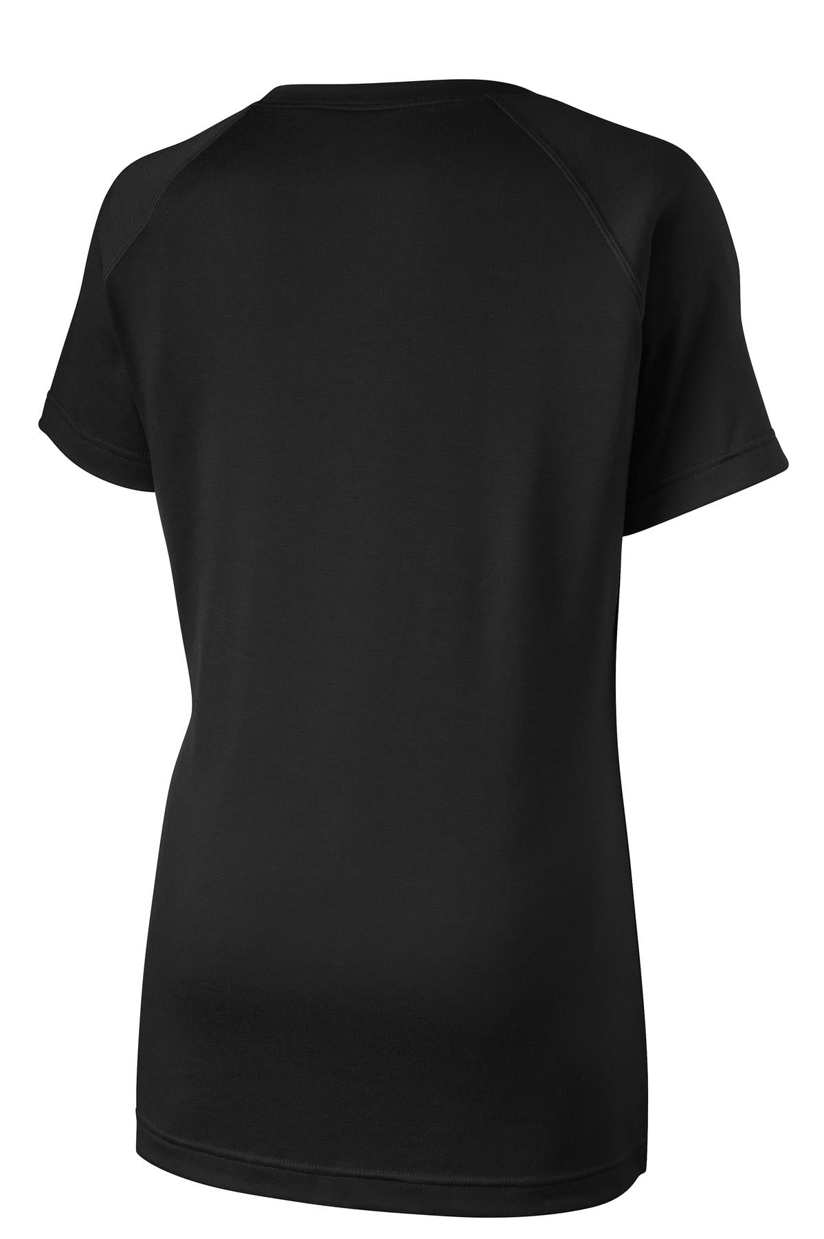 Sport-Tek Women's Ultimate Performance V-Neck LST700 - Black - Back (flat)