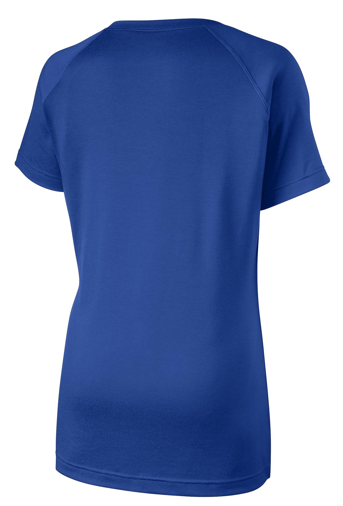 Sport-Tek Women's Ultimate Performance V-Neck LST700 - True Royal - Back (flat)