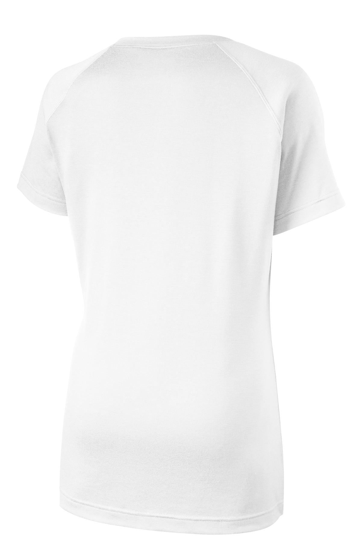 Sport-Tek Women's Ultimate Performance V-Neck LST700 - White - Back (flat)