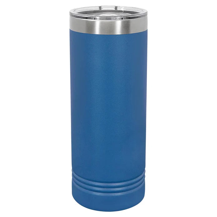 22 oz Skinny Stainless Steel Insulated SureGrip Tumblers, Blank, Polar Camel Lid