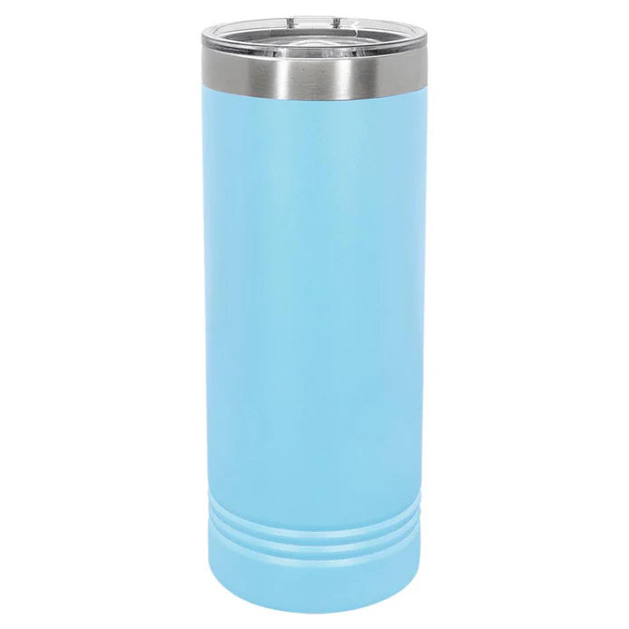 22 oz Skinny Stainless Steel Insulated SureGrip Tumblers, Blank, Polar Camel Lid
